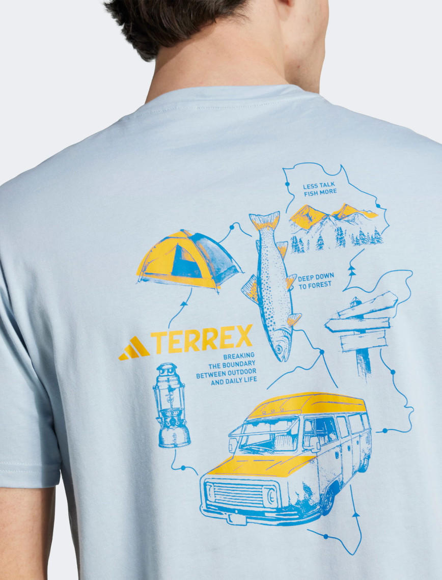 adidas Polygiene Graphic Erkek Mavi T-Shirt adidas Polygiene Graphic Erkek Mavi T-Shirt