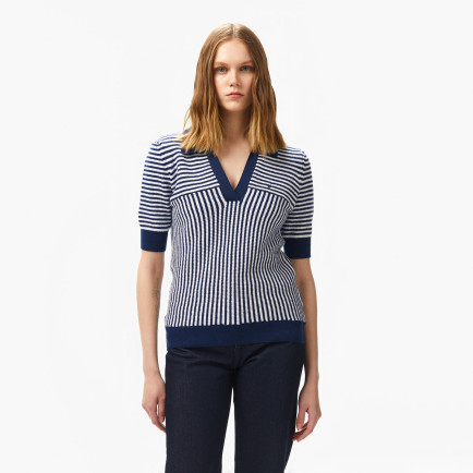 Nautica Kadın Lacivert Regular Fit Çizgili Triko Nautica Kadın Lacivert Regular Fit Çizgili Triko