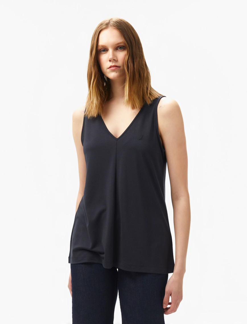 Nautica Kadın Krem Relaxed Fit T-Shirt Nautica Kadın Krem Relaxed Fit T-Shirt