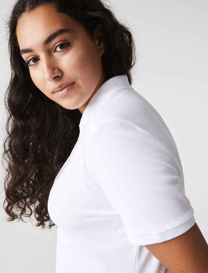 Lacoste L.12.D Kadın Slim Fit Beyaz Polo Lacoste L.12.D Kadın Slim Fit Beyaz Polo