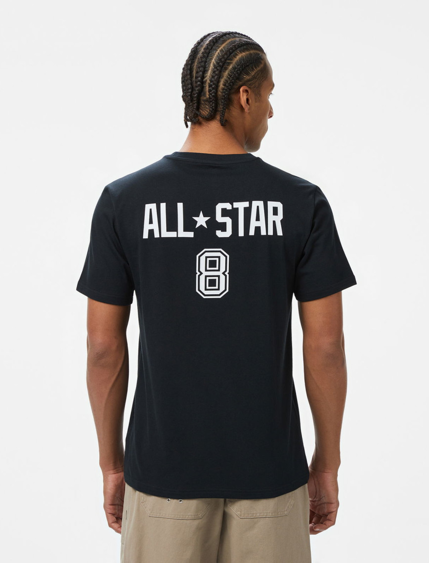 Converse Retro Chuck Soccer Erkek Baskılı Siyah T-Shirt Converse Retro Chuck Soccer Erkek Baskılı Siyah T-Shirt