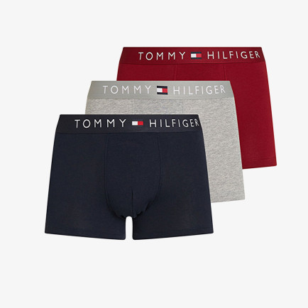 Tommy Hilfiger 3 Parça Trunk Erkek Lacivert/Gri/Kırmızı Boxer Tommy Hilfiger 3 Parça Trunk Erkek Lacivert/Gri/Kırmızı Boxer