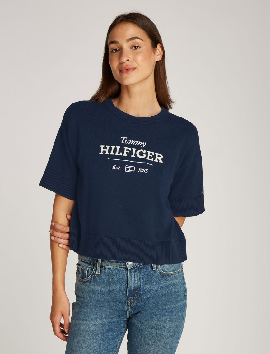Tommy Hilfiger Kadın Mavi Triko Tommy Hilfiger Kadın Mavi Triko