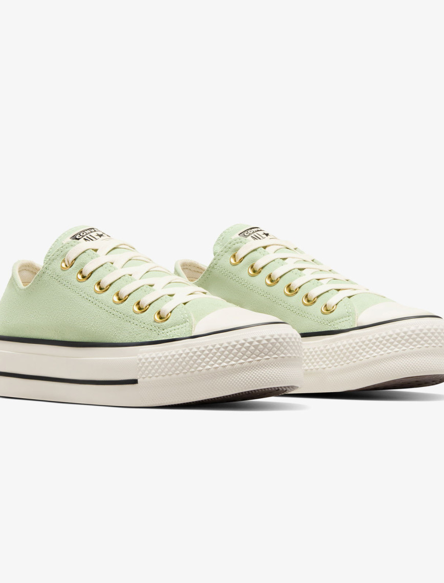 Converse Chuck Taylor All Star Lift Kadın Yeşil Süet Sneaker Converse Chuck Taylor All Star Lift Kadın Yeşil Süet Sneaker