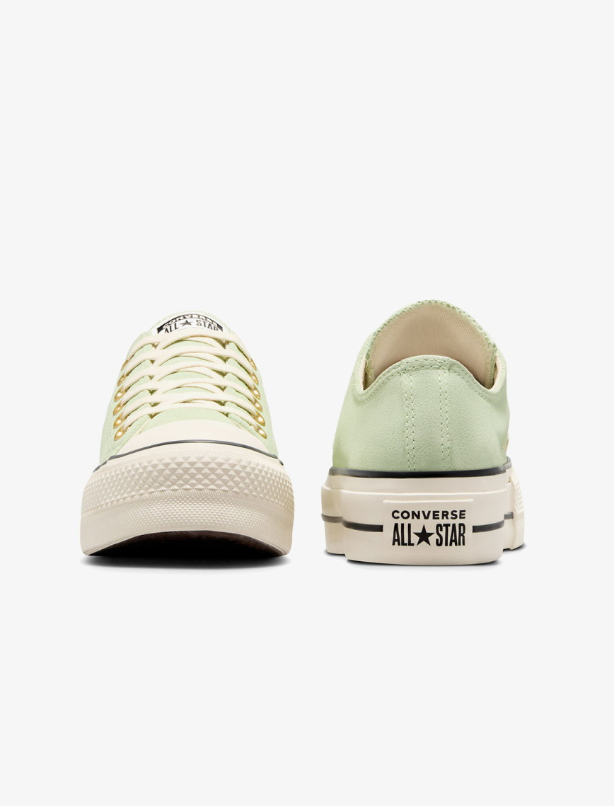 Converse Chuck Taylor All Star Lift Kadın Yeşil Süet Sneaker Converse Chuck Taylor All Star Lift Kadın Yeşil Süet Sneaker