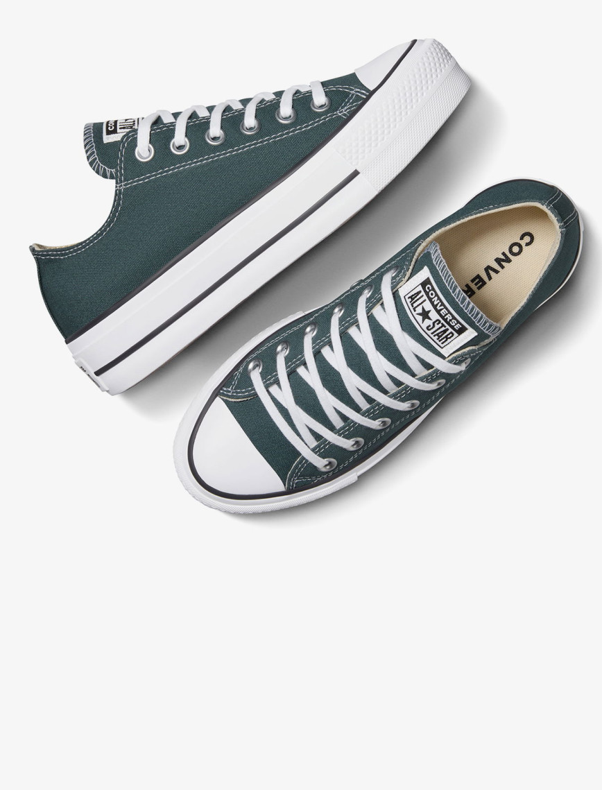 Converse Chuck Taylor All Star Lift Kadın Yeşil Platform Sneaker Converse Chuck Taylor All Star Lift Kadın Yeşil Platform Sneaker