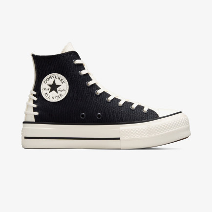 Converse Chuck Taylor All Star Crafted Laces Lift Unisex Siyah Platform Sneaker Converse Chuck Taylor All Star Crafted Laces Lift Unisex Siyah Platform Sneaker