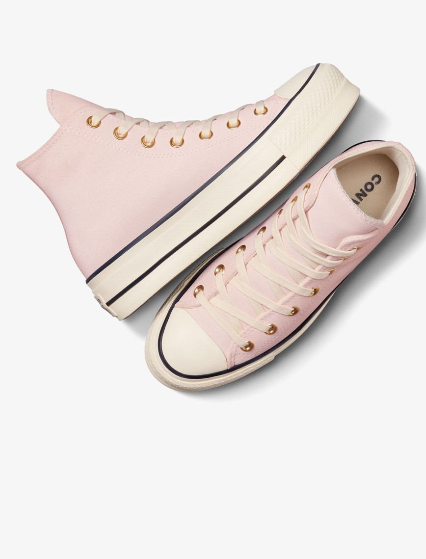 Converse Chuck Taylor All Star Lift Kadın Pembe Süet Platform Sneaker Converse Chuck Taylor All Star Lift Kadın Pembe Süet Platform Sneaker