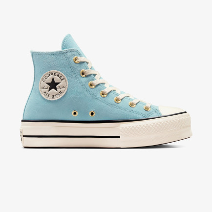 Converse Chuck Taylor All Star Lift Kadın Mavi Süet Platform Sneaker Converse Chuck Taylor All Star Lift Kadın Mavi Süet Platform Sneaker