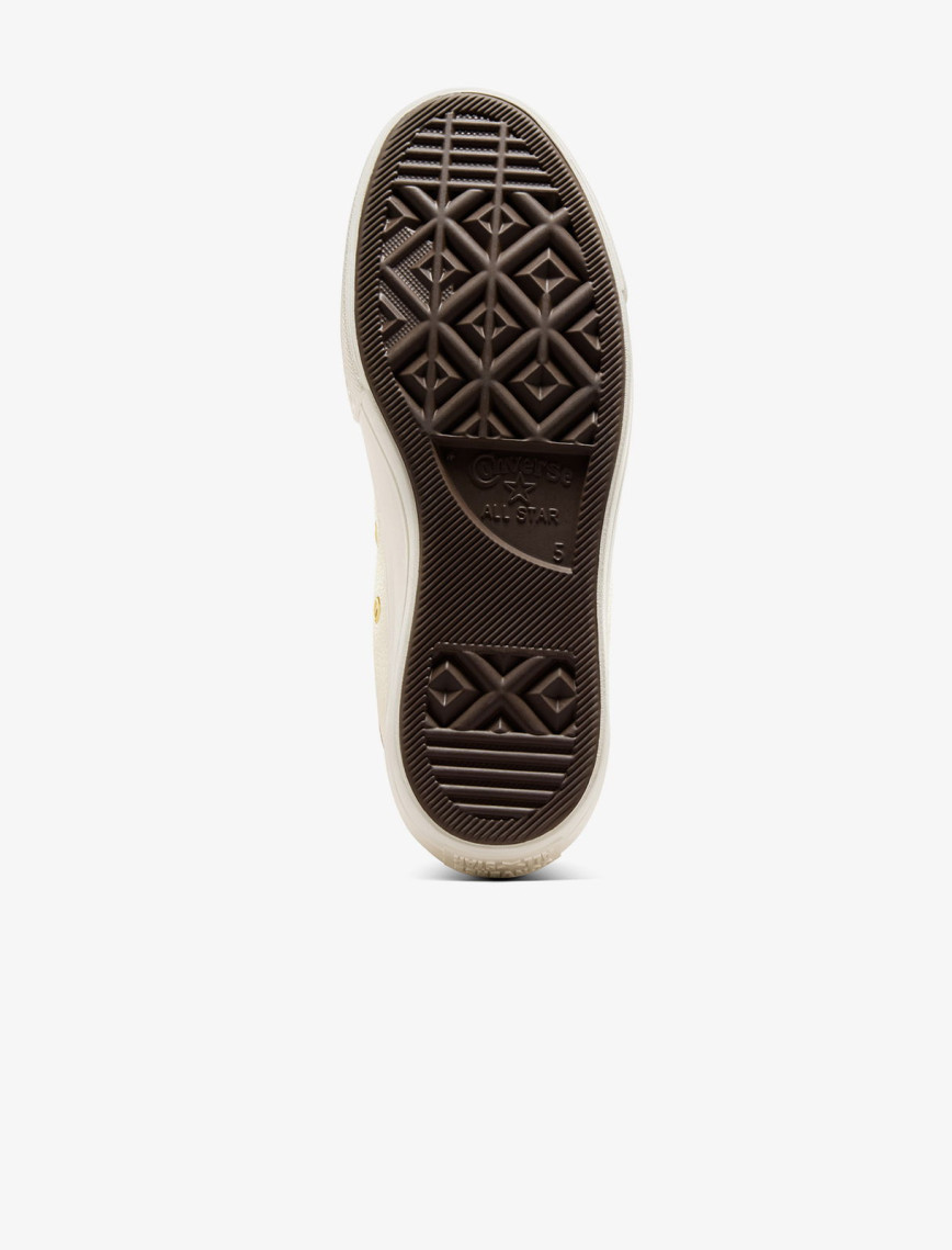 Converse Chuck Taylor All Star Lift Kadın Krem Deri Platform Sneaker