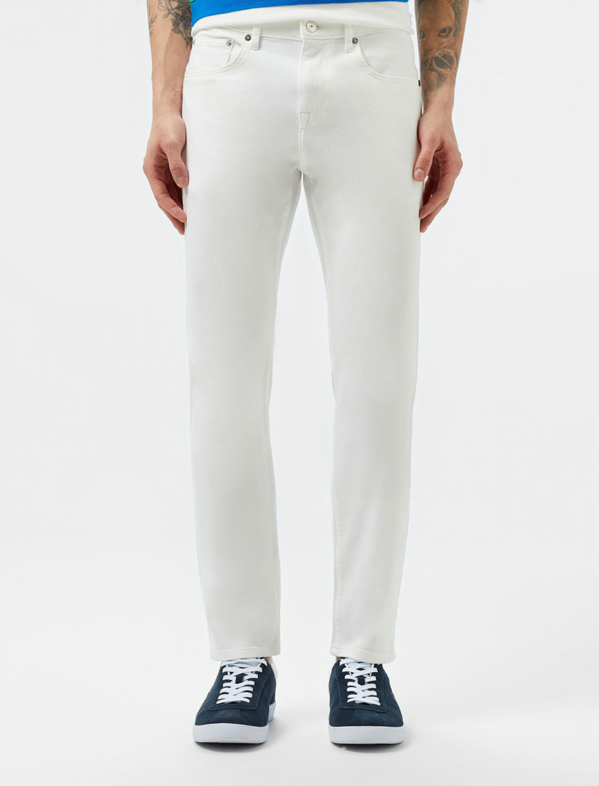 Lacoste Erkek Slim Fit Beyaz Jean Pantolon Lacoste Erkek Slim Fit Beyaz Jean Pantolon