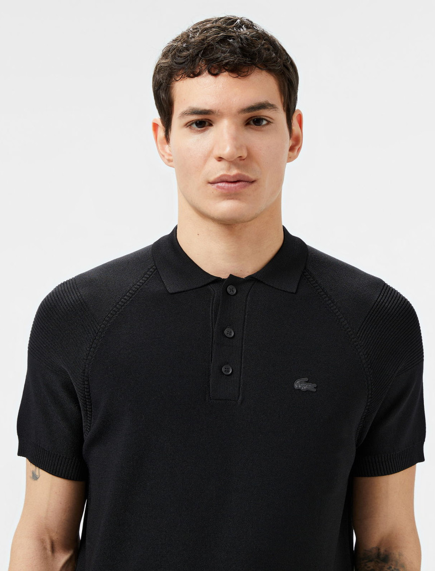 Lacoste Erkek Regular Fit Kısa Kollu Polo Yaka Siyah Triko Lacoste Erkek Regular Fit Kısa Kollu Polo Yaka Siyah Triko