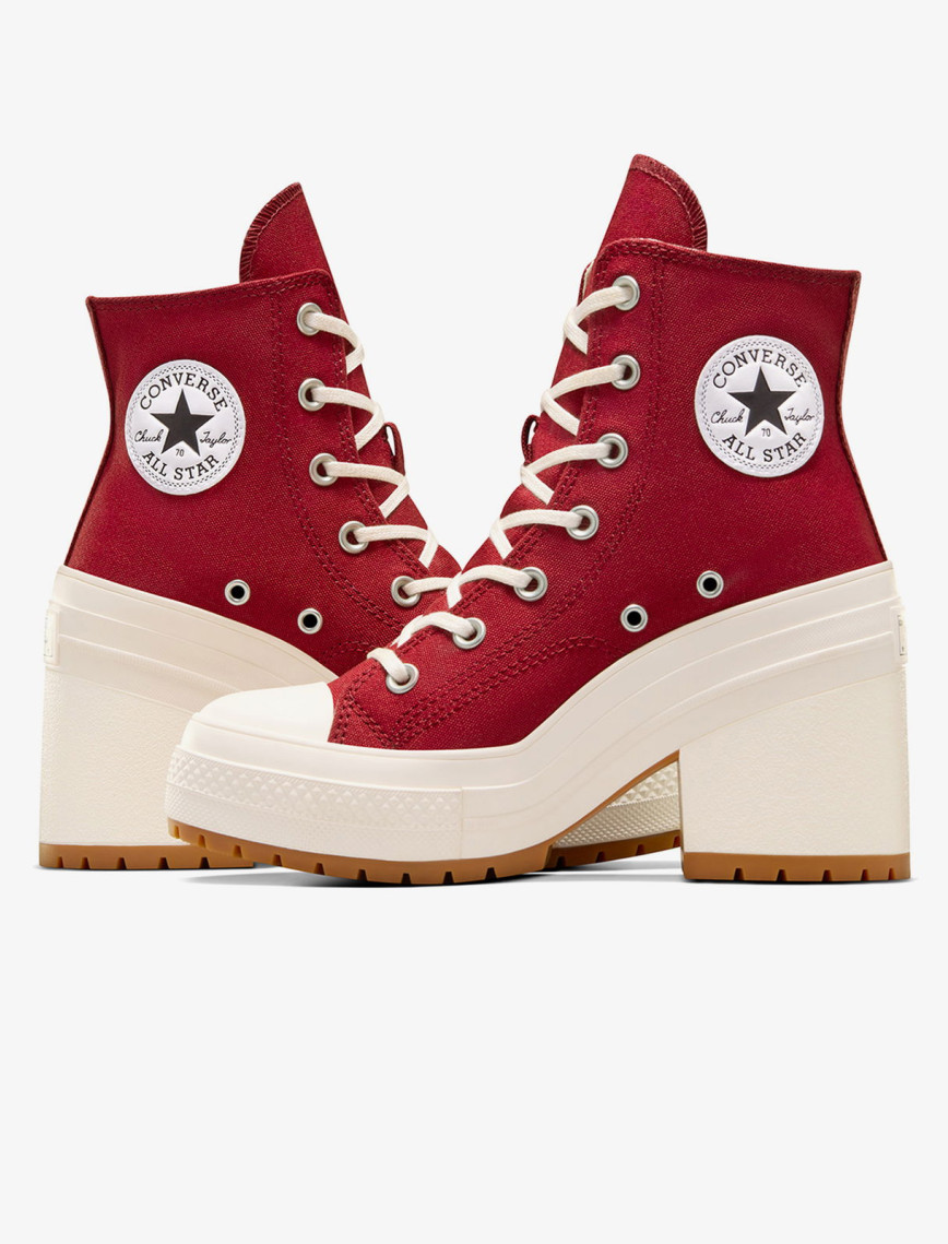 Converse Chuck 70 De Luxe Heel Unisex Bordo Platform Sneaker Converse Chuck 70 De Luxe Heel Unisex Bordo Platform Sneaker