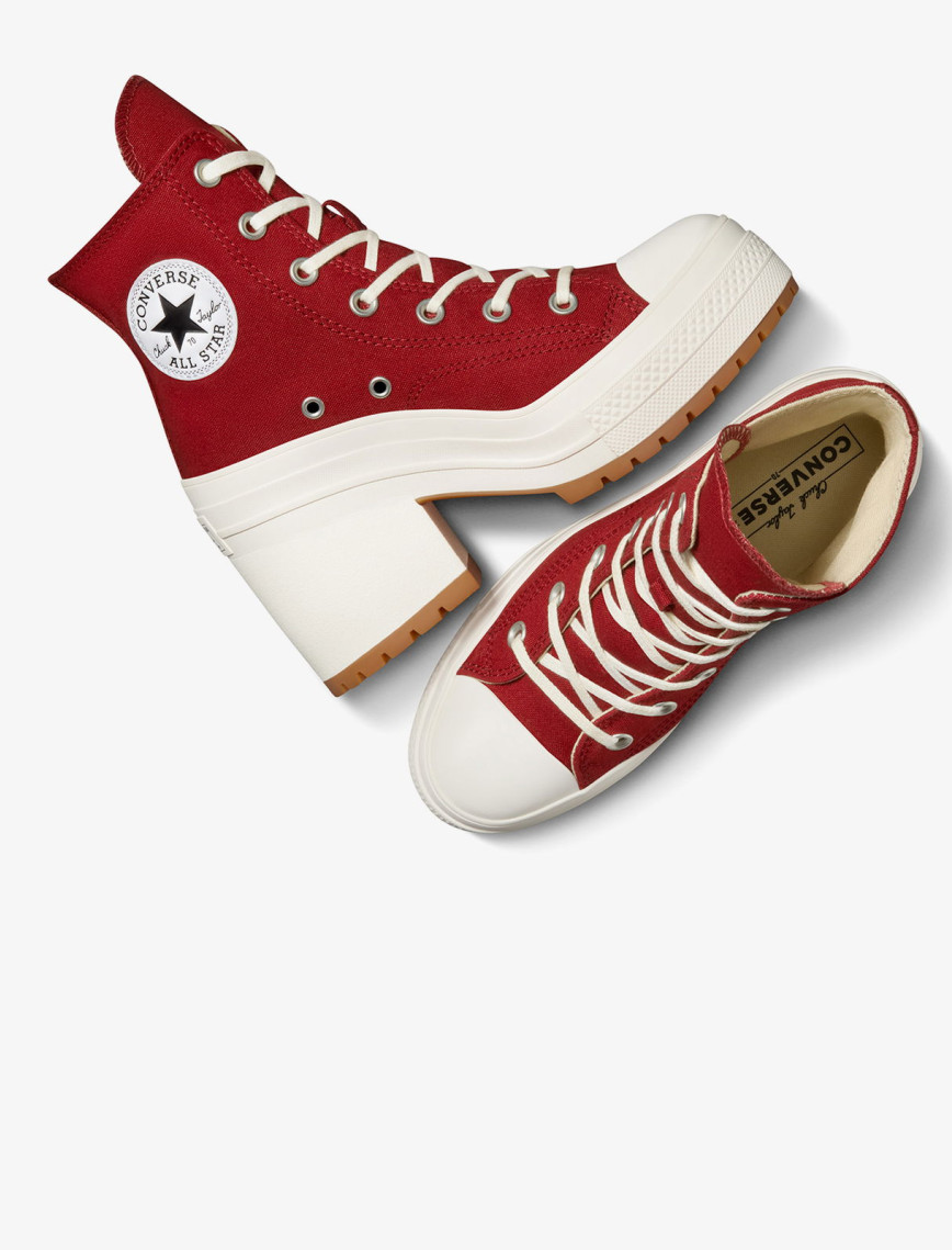 Converse Chuck 70 De Luxe Heel Unisex Bordo Platform Sneaker Converse Chuck 70 De Luxe Heel Unisex Bordo Platform Sneaker
