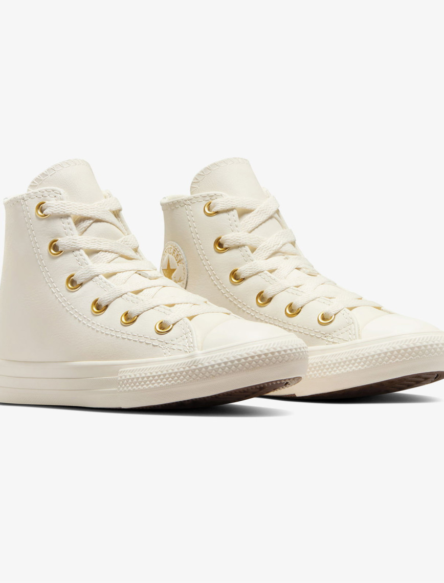 Converse Chuck Taylor All Star Taylored Lux Çocuk Krem Rengi 77 Deri Sneaker