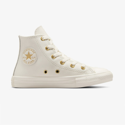 Converse Chuck Taylor All Star Taylored Lux Çocuk Krem Rengi 77 Deri Sneaker