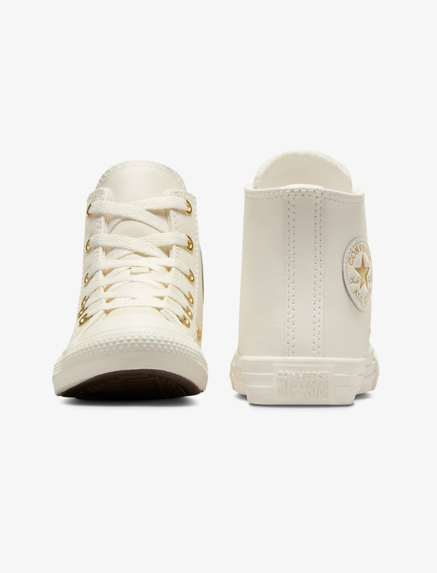 Converse Chuck Taylor All Star Taylored Lux Çocuk Krem Rengi 77 Deri Sneaker