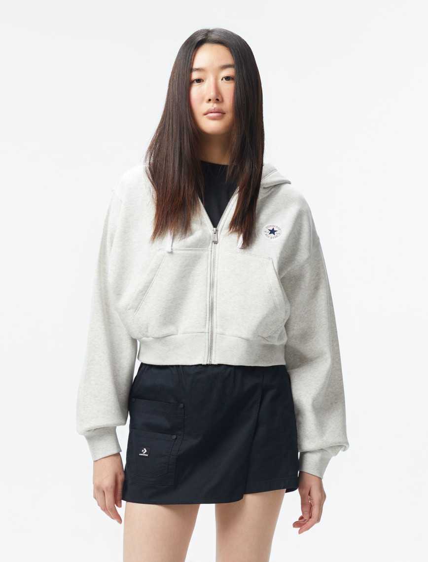 Converse Kadın Krem Fermuarlı Hoodie Converse Kadın Krem Fermuarlı Hoodie