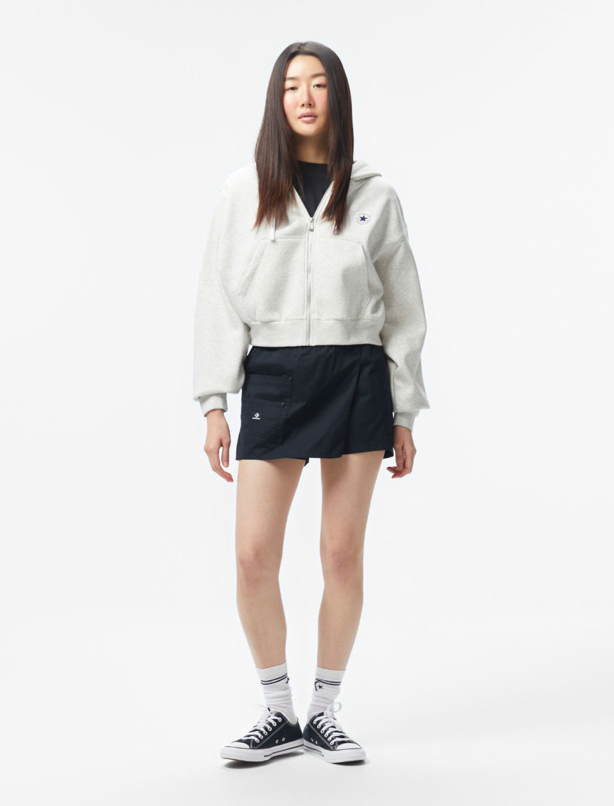 Converse Kadın Baskılı Gri Eşofman Üstü