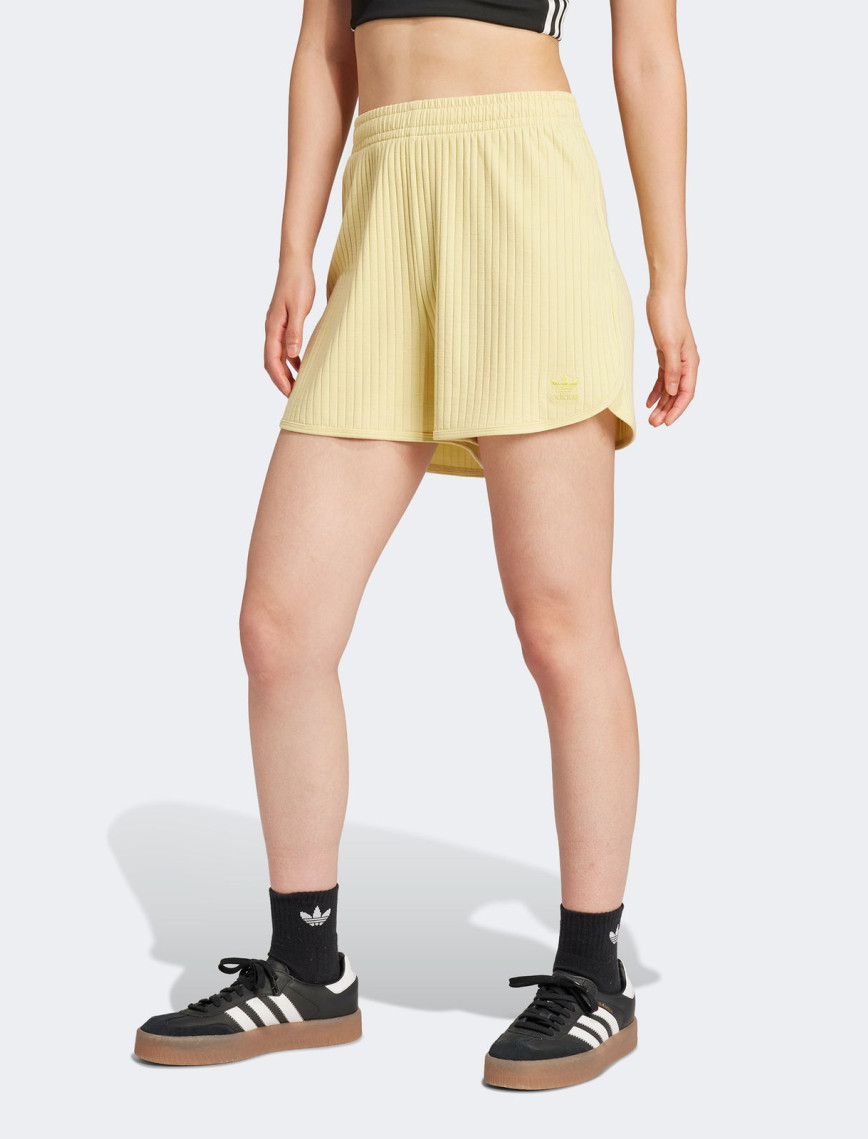 adidas Essentials Wide Rib Kadın Sarı Şort adidas Essentials Wide Rib Kadın Sarı Şort