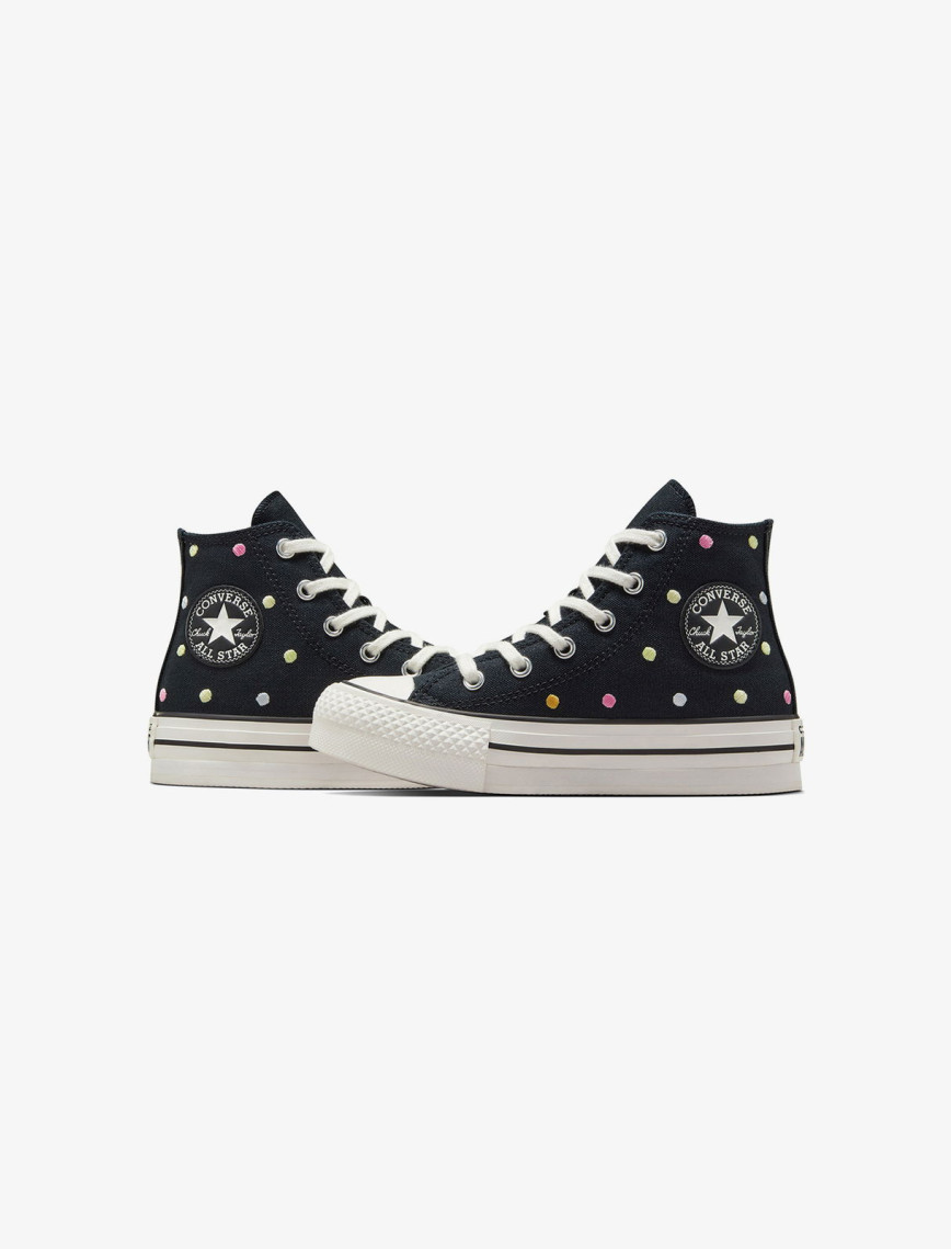 Converse Chuck Taylor All Star EVA Lift Polka Dots Çocuk Siyah Platform Sneaker Converse Chuck Taylor All Star EVA Lift Polka Dots Çocuk Siyah Platform Sneaker