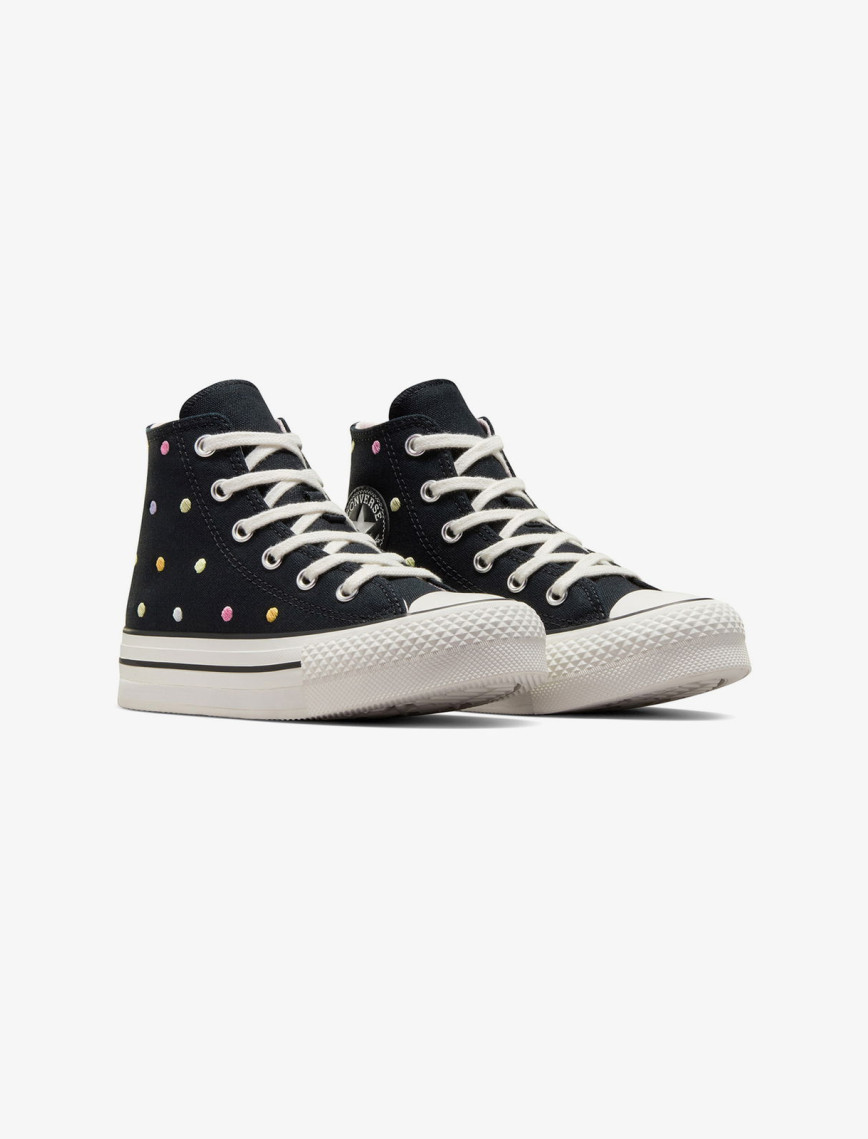 Converse Chuck Taylor All Star EVA Lift Polka Dots Çocuk Siyah Platform Sneaker Converse Chuck Taylor All Star EVA Lift Polka Dots Çocuk Siyah Platform Sneaker