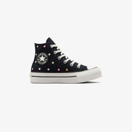 Converse Chuck Taylor All Star EVA Lift Polka Dots Çocuk Siyah Platform Sneaker Converse Chuck Taylor All Star EVA Lift Polka Dots Çocuk Siyah Platform Sneaker