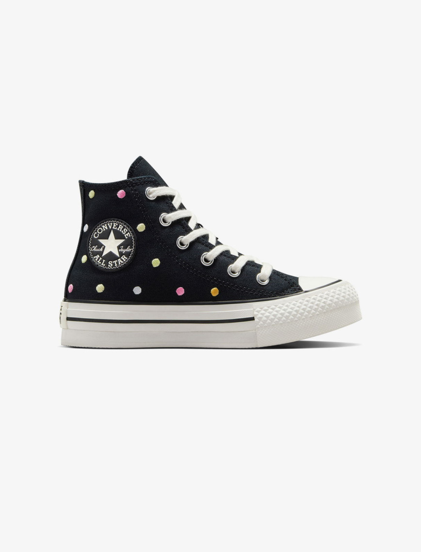 Converse Chuck Taylor All Star EVA Lift Polka Dots Çocuk Siyah Platform Sneaker Converse Chuck Taylor All Star EVA Lift Polka Dots Çocuk Siyah Platform Sneaker