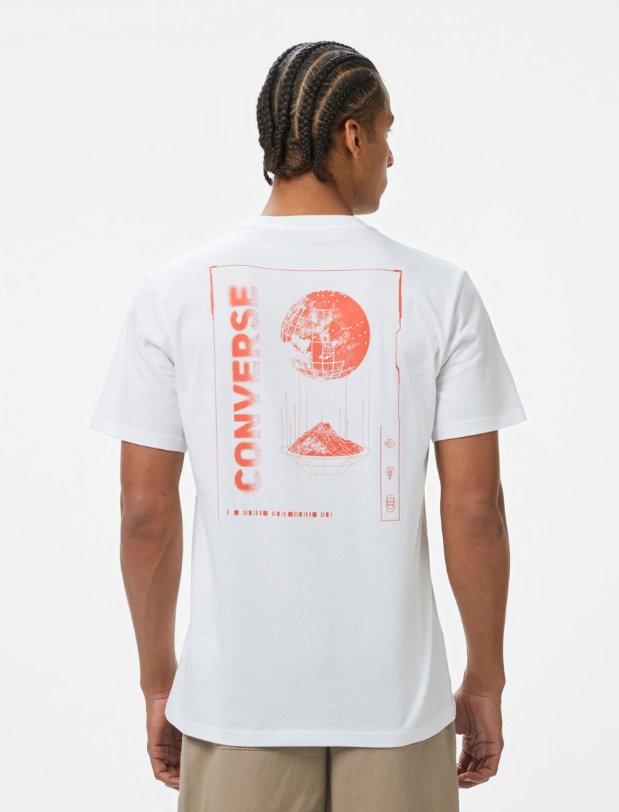 Converse Erkek Grafik Baskılı Beyaz T-Shirt Converse Erkek Grafik Baskılı Beyaz T-Shirt