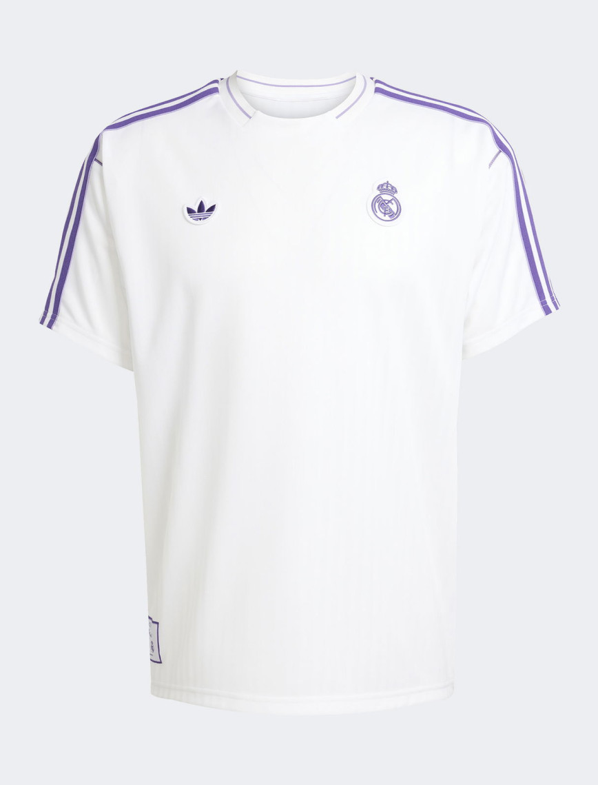 adidas Real Madrid Terrace Icons Unisex Beyaz Futbol Forması adidas Real Madrid Terrace Icons Unisex Beyaz Futbol Forması