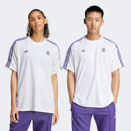 adidas Real Madrid Terrace Icons Unisex Beyaz Futbol Forması adidas Real Madrid Terrace Icons Unisex Beyaz Futbol Forması