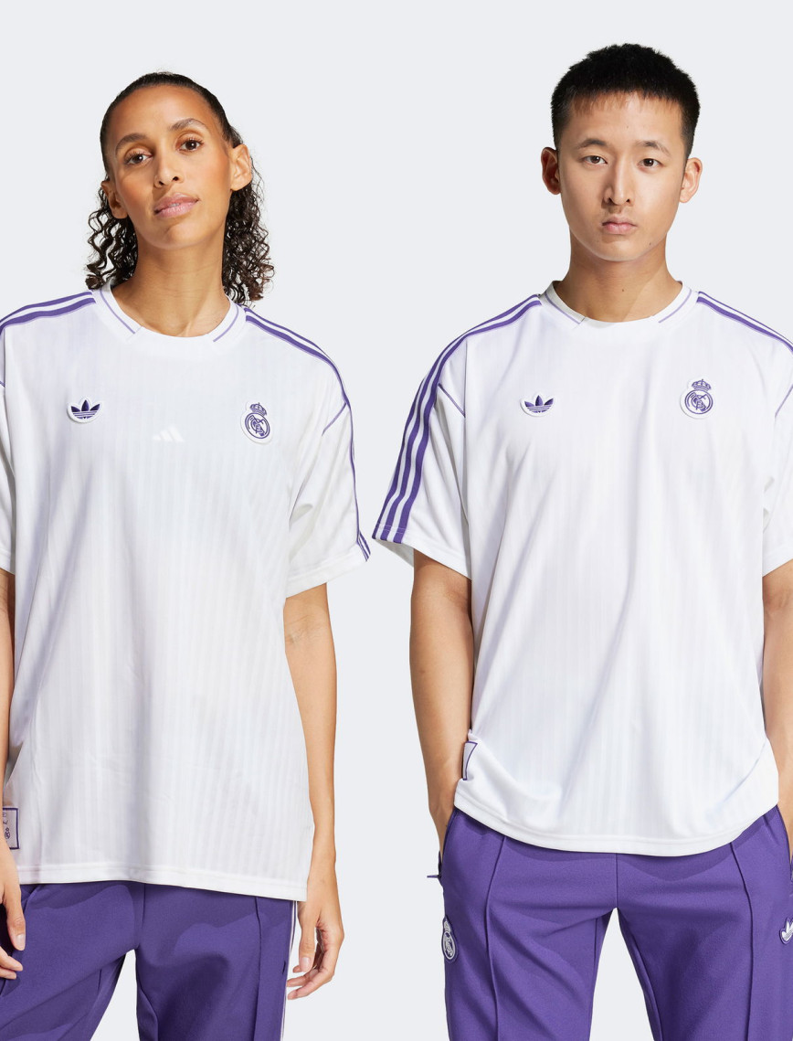 adidas Real Madrid Terrace Icons Unisex Beyaz Futbol Forması adidas Real Madrid Terrace Icons Unisex Beyaz Futbol Forması