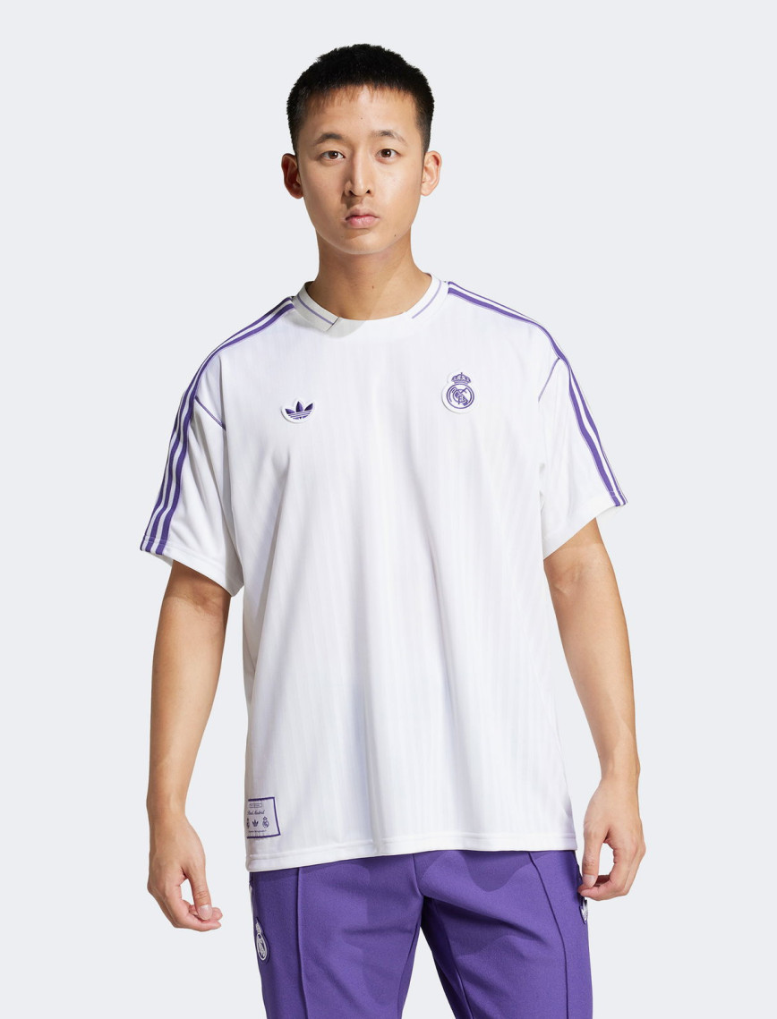 adidas Real Madrid Terrace Icons Unisex Beyaz Futbol Forması adidas Real Madrid Terrace Icons Unisex Beyaz Futbol Forması