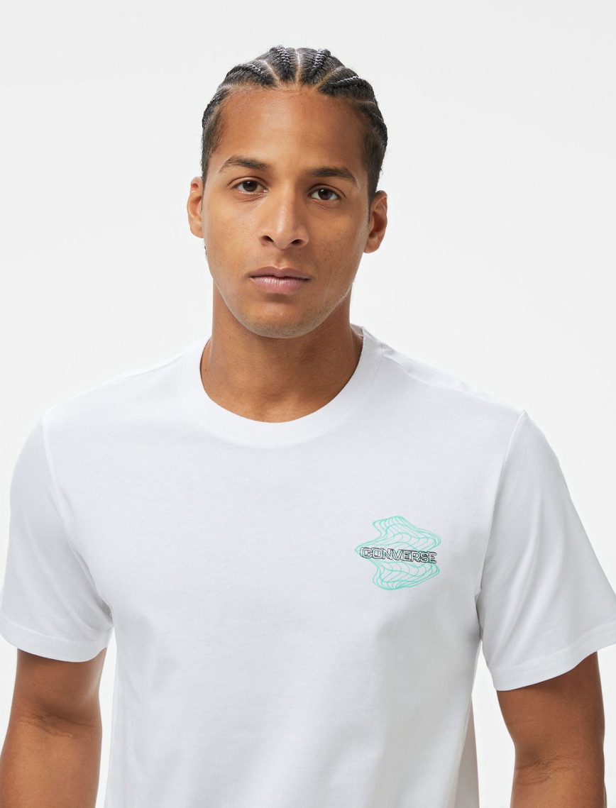 Converse Erkek Loose Fit Grafik Baskılı Beyaz T-Shirt Converse Erkek Loose Fit Grafik Baskılı Beyaz T-Shirt