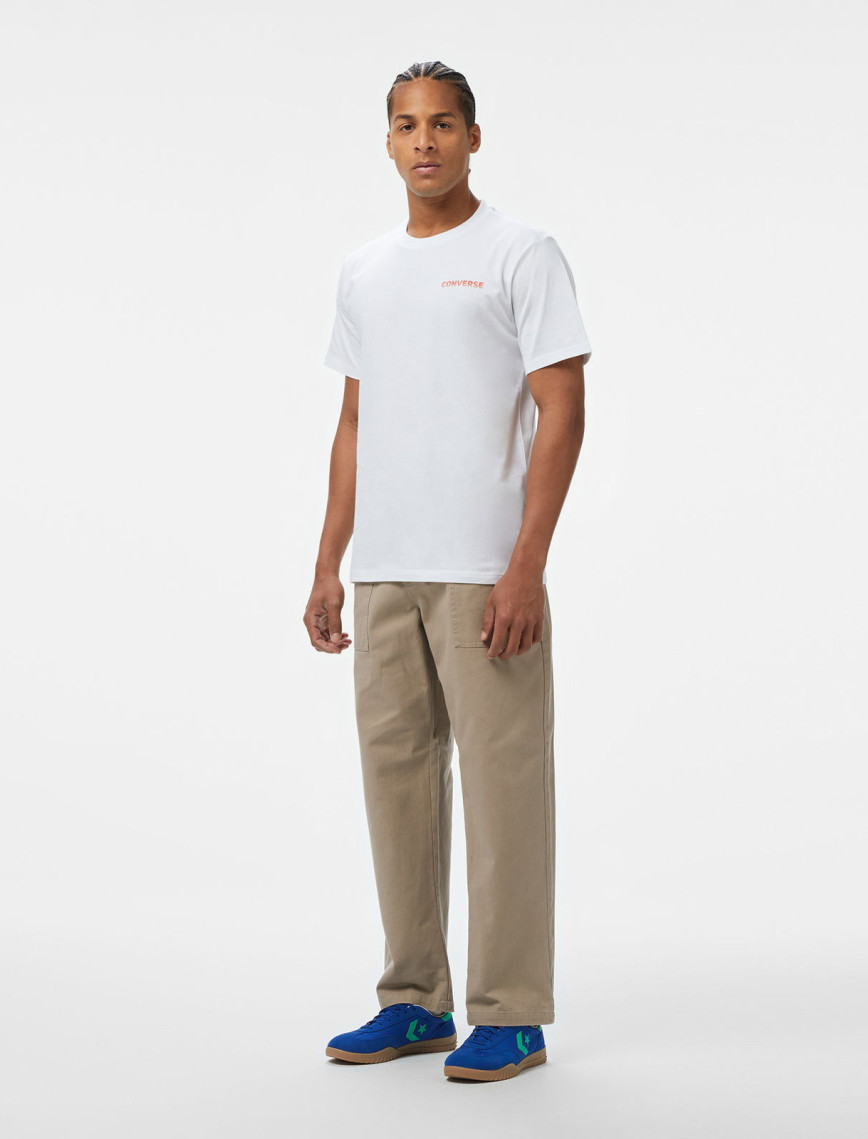 Converse Erkek Grafik Baskılı Beyaz T-Shirt Converse Erkek Grafik Baskılı Beyaz T-Shirt