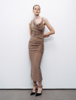 Büzgü Detaylı Maxi Elbise Büzgü Detaylı Maxi Elbise