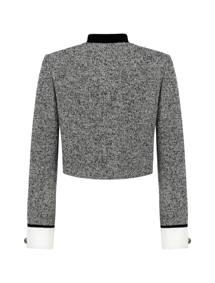 Düğme Detaylı Vatkalı Ceket Düğme Detaylı Vatkalı Ceket