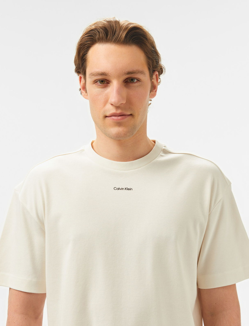 Calvin Klein Erkek Beyaz T-Shirt Calvin Klein Erkek Beyaz T-Shirt