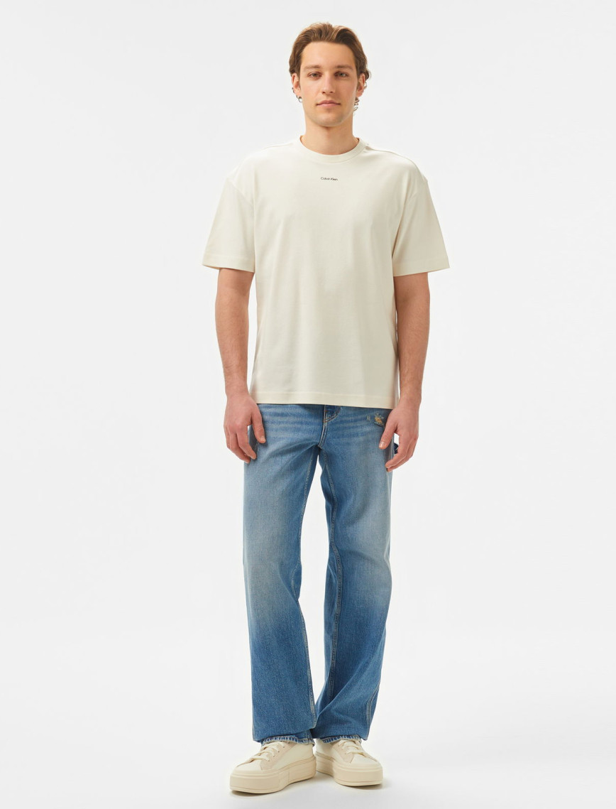 Calvin Klein Erkek Beyaz T-Shirt Calvin Klein Erkek Beyaz T-Shirt