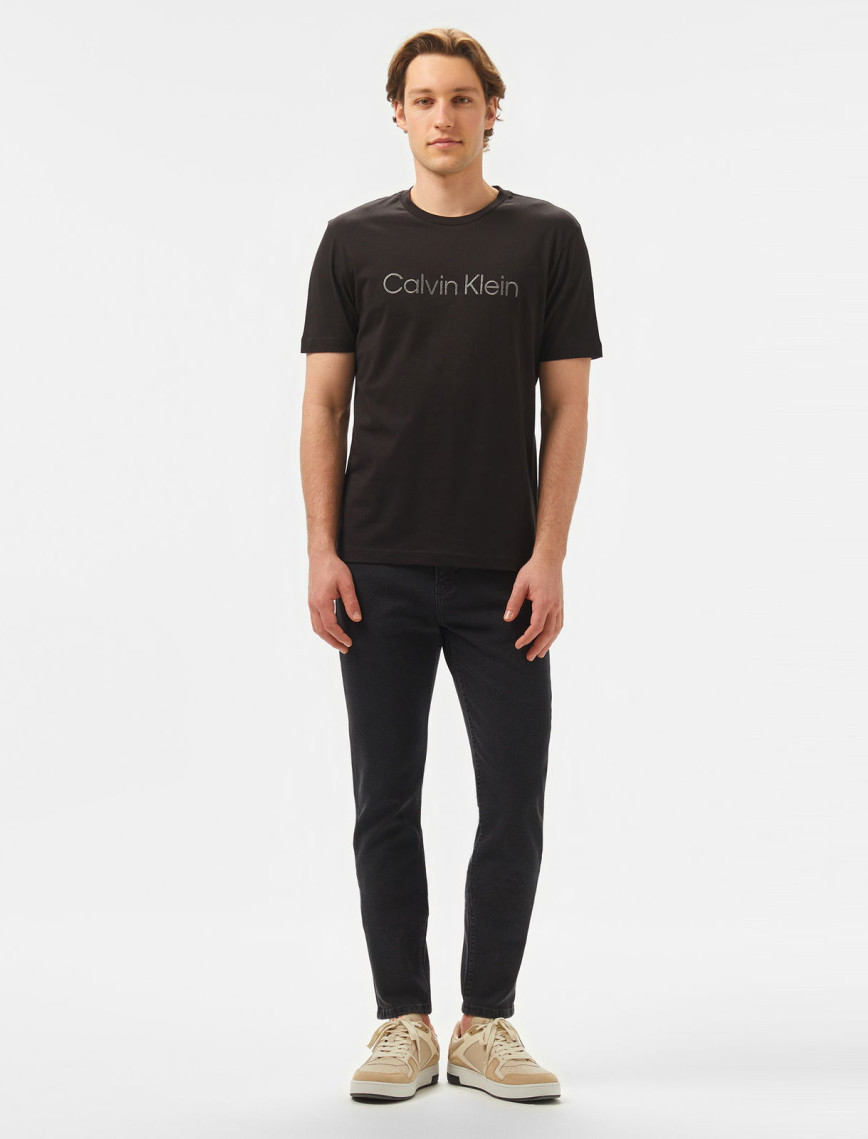 Calvin Klein Logo Erkek Siyah T-Shirt Calvin Klein Logo Erkek Siyah T-Shirt
