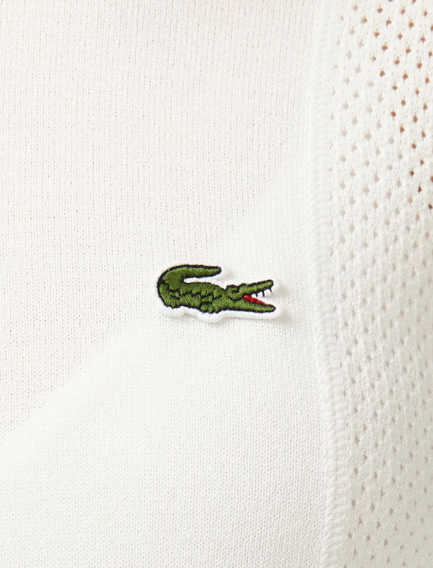 Lacoste Kadın Regular Fit Bisiklet Yaka Beyaz Triko Lacoste Kadın Regular Fit Bisiklet Yaka Beyaz Triko