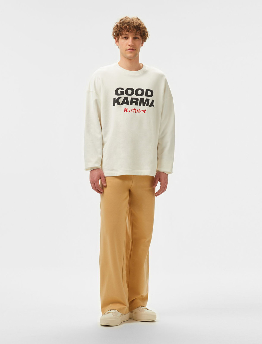 UNITED4 Odgo Erkek Beyaz Sweatshirt UNITED4 Odgo Erkek Beyaz Sweatshirt