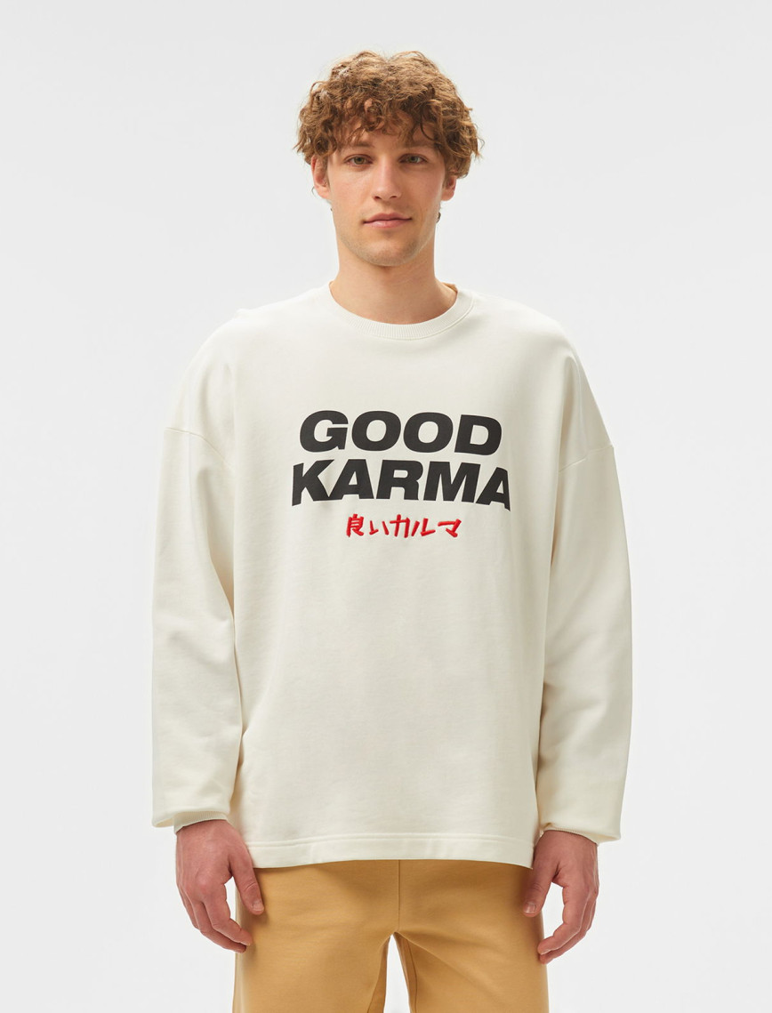 UNITED4 Odgo Erkek Beyaz Sweatshirt UNITED4 Odgo Erkek Beyaz Sweatshirt