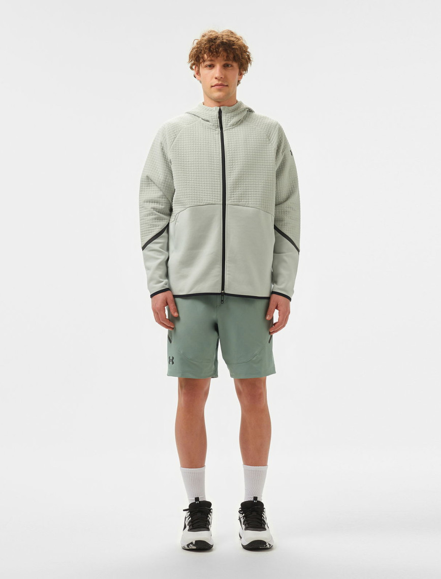 Under Armour Unstoppable Fleece Grid Full Zipped Erkek Gri Sweatshirt Under Armour Unstoppable Fleece Grid Full Zipped Erkek Gri Sweatshirt