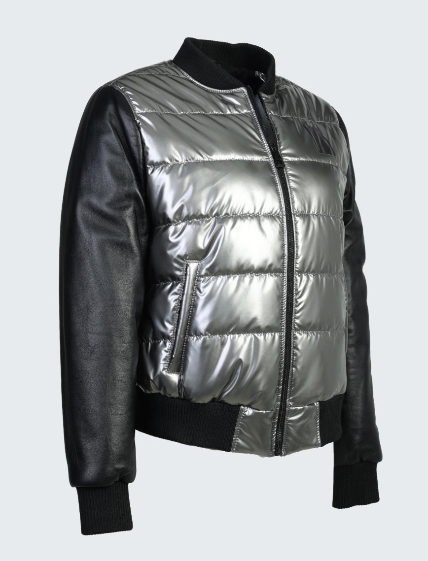 Valmenti Kadın GRI ICON Deri & Tekstil Mont Valmenti Kadın GRI ICON Deri & Tekstil Mont