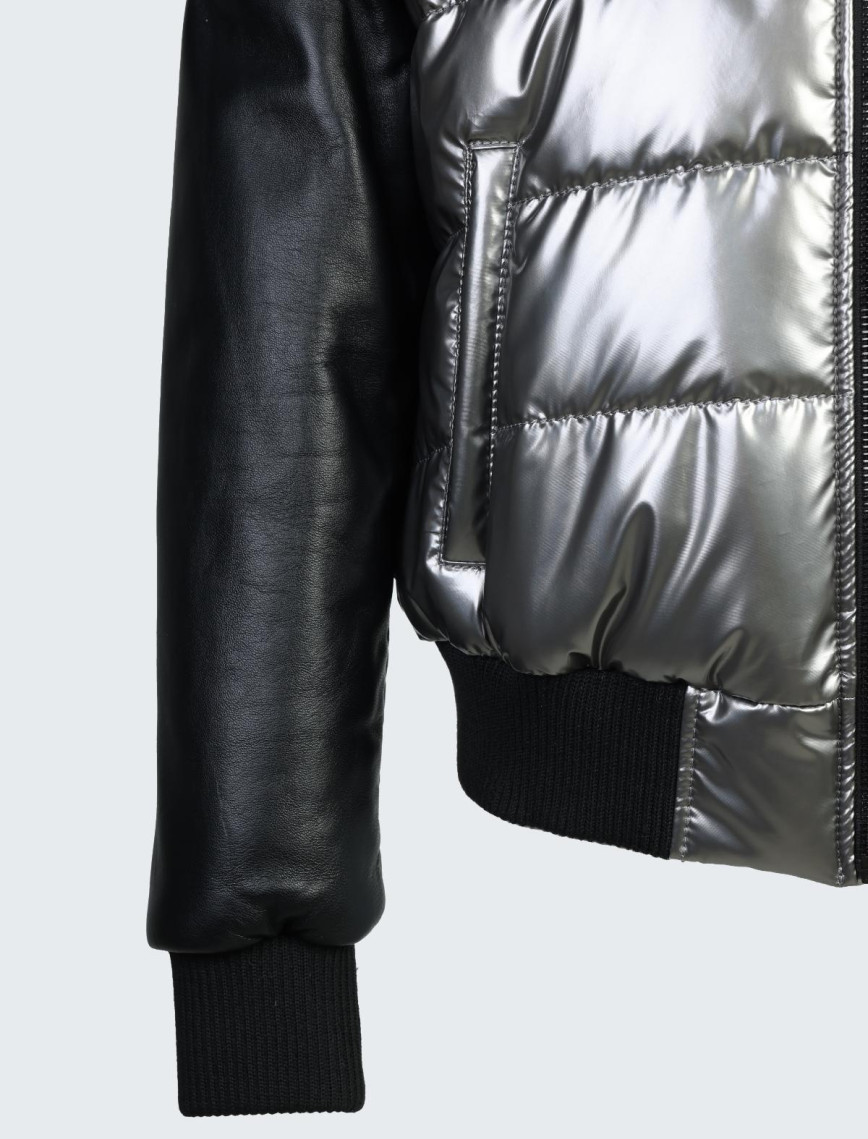 Valmenti Kadın GRI ICON Deri & Tekstil Mont Valmenti Kadın GRI ICON Deri & Tekstil Mont