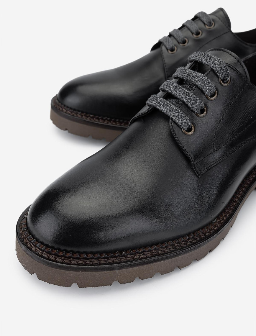 Valmenti Erkek Hakiki Deri Siyah Casual Ayakkabı Valmenti Erkek Hakiki Deri Siyah Casual Ayakkabı