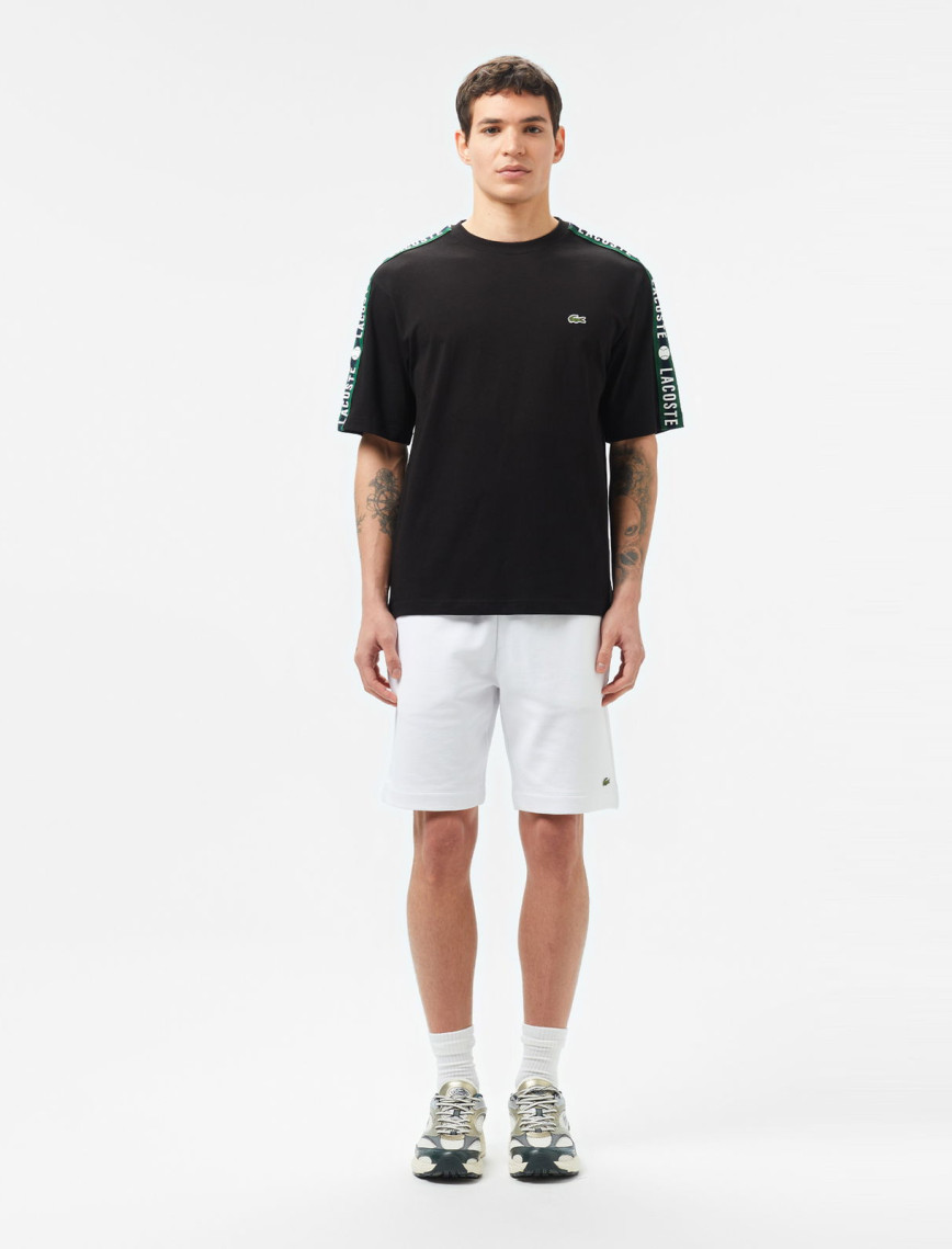 Lacoste Erkek Relaxed Fit Bisiklet Yaka Baskılı Siyah T-Shirt Lacoste Erkek Relaxed Fit Bisiklet Yaka Baskılı Siyah T-Shirt