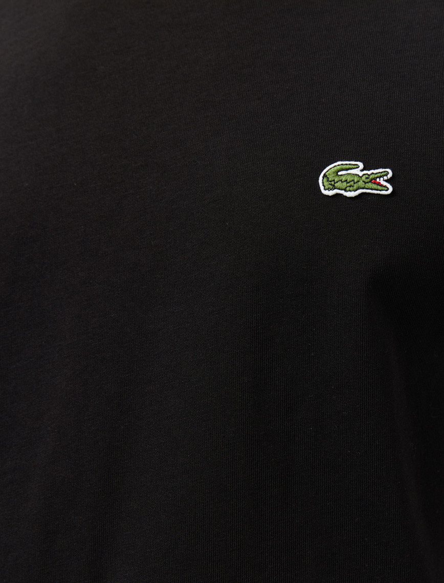 Lacoste Erkek Relaxed Fit Bisiklet Yaka Baskılı Siyah T-Shirt Lacoste Erkek Relaxed Fit Bisiklet Yaka Baskılı Siyah T-Shirt