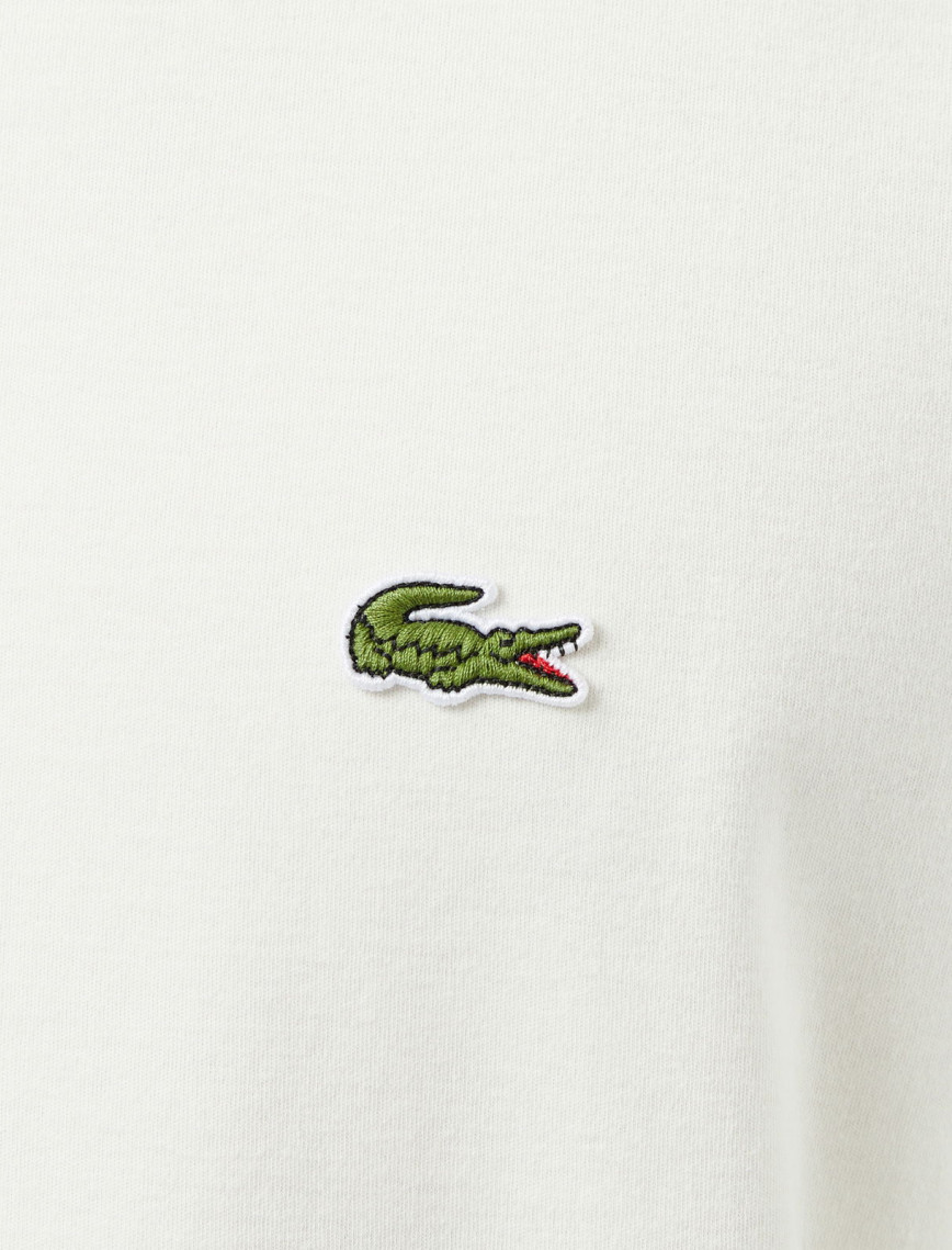 Lacoste Erkek Oversize Fit Bisiklet Yaka Baskılı Beyaz T-Shirt Lacoste Erkek Oversize Fit Bisiklet Yaka Baskılı Beyaz T-Shirt